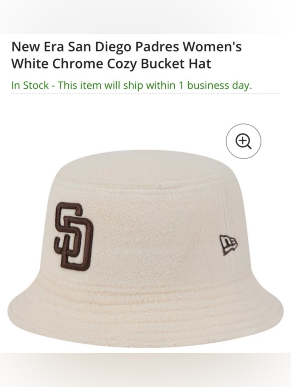 New Era San Diego Padres Women Fleece Bucket Hat